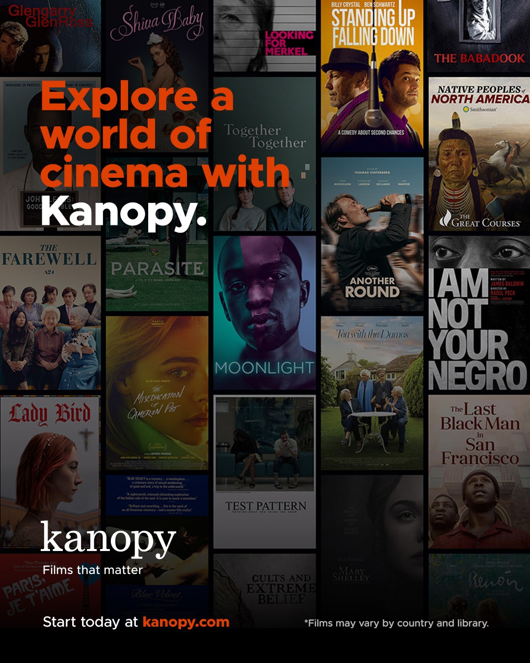 Explore a world of cinema with Kanopy. Start today at kanopy.com